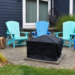 The Mammoth Square Patio Fire Pit Cover 13 The Mammoth Square Patio Fire Pit Cover -Fire Place Store black blue sky outdoor living fire pit covers and accessories pcd28sq a0 1000
