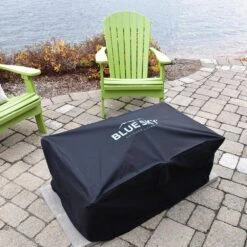 The Peak Rectangle Patio Fire Pit Cover -Fire Place Store black blue sky outdoor living fire pit covers and accessories pcd38r 4f 1000
