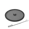 The Peak 22 In. Steel Round Spark Screen And Screen Lift For Patio Fire Pit