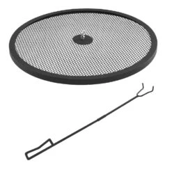 The Peak 22 In. Steel Round Spark Screen And Screen Lift For Patio Fire Pit -Fire Place Store black blue sky outdoor living fire pit covers and accessories sp2216 66 1000