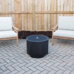 The Peak 22 In. Steel Round Spark Screen And Screen Lift For Patio Fire Pit -Fire Place Store black blue sky outdoor living fire pit covers and accessories sp2216 77 1000