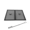 The Peak 19.8 In. Steel Square Spark Screens And Screen Lift For Patio Fire Pit