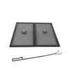 The Mammoth 25.7 In. Steel Square Spark Screens And Screen Lift For Patio Fire Pit