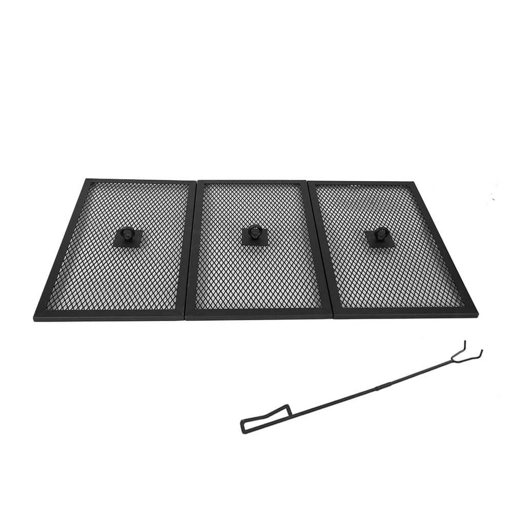 The Peak 36 In. Steel Rectangle Spark Screens And Screen Lift For Patio Fire Pit 1 The Peak 36 In. Steel Rectangle Spark Screens And Screen Lift For Patio Fire Pit