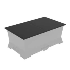 40 In. Steel Rectangle Fire Pit Lid -Fire Place Store black blue sky outdoor living fire pit covers and accessories tt382216r 4f 1000
