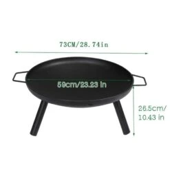 29 Inch Outside Portable Metal Wood Burning Fire Pit Round Fire Pits & Outdoor Fireplaces For Patio, Camping -Fire Place Store black coolshark wood burning fire pits fpt 030 1f 1000