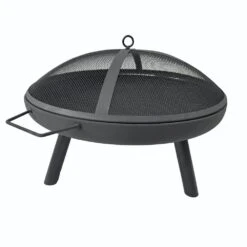 29 Inch Outside Portable Metal Wood Burning Fire Pit Round Fire Pits & Outdoor Fireplaces For Patio, Camping