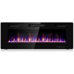 Electric Remote Control 5100 BTU 50 In. Wall Electric Fireplace