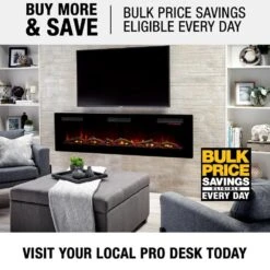 Dimplex Sierra 72 In. Wall/Built-in Linear Electric Fireplace In Black -Fire Place Store black dimplex wall mounted electric fireplaces sil72 31 1000