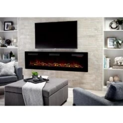 Dimplex Sierra 72 In. Wall/Built-in Linear Electric Fireplace In Black
