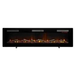Dimplex Sierra 72 In. Wall/Built-in Linear Electric Fireplace In Black -Fire Place Store black dimplex wall mounted electric fireplaces sil72 c3 1000