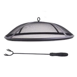 Irene 26 In. X 22 In. Outdoor Wood Black Patio Fire Pits Burning Fire Pit -Fire Place Store black direct wicker wood burning fire pits md6259066 1f 1000