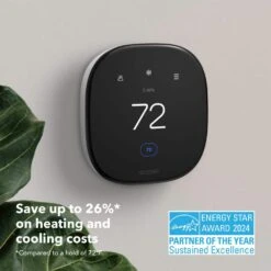 Smart Thermostat Enhanced Programmable Wifi Works With Siri, Alexa, Google Assistant Energy Star Certified Smart Home -Fire Place Store black ecobee programmable thermostats eb state6l 01 c3 1000