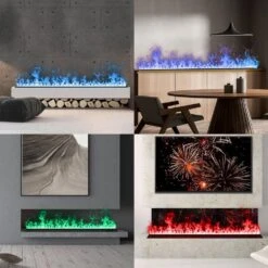 30 In. Recessed Freestanding Electric Fireplace In Black, Water Vapor Fireplace With Remote, Timer, Touch 9-Colors Flame 15 30 In. Recessed Freestanding Electric Fireplace In Black, Water Vapor Fireplace With Remote, Timer, Touch 9-Colors Flame -Fire Place Store black edendirect freestanding electric fireplaces ed rgb 80 fa 1000