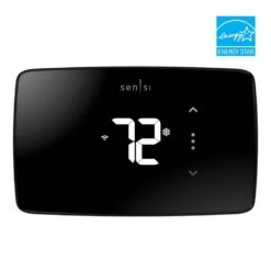 Emerson Sensi Lite Wi-Fi 7-Day Programmable Thermostat, Touchscreen Display, Data Privacy, C-Wire Not Required 10 Emerson Sensi Lite Wi-Fi 7-Day Programmable Thermostat, Touchscreen Display, Data Privacy, C-Wire Not Required -Fire Place Store black emerson programmable thermostats st25 a0 1000