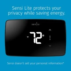 Emerson Sensi Lite Wi-Fi 7-Day Programmable Thermostat, Touchscreen Display, Data Privacy, C-Wire Not Required 11 Emerson Sensi Lite Wi-Fi 7-Day Programmable Thermostat, Touchscreen Display, Data Privacy, C-Wire Not Required -Fire Place Store black emerson programmable thermostats st25 c3 1000