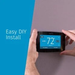 Emerson Sensi Touch 7-day Programmable Wi-Fi Smart Thermostat With Touchscreen Color Display, C-wire Required - Black 24 Emerson Sensi Touch 7-day Programmable Wi-Fi Smart Thermostat With Touchscreen Color Display, C-wire Required - Black -Fire Place Store black emerson programmable thermostats st75 1f 1000
