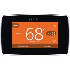 Emerson Sensi Touch 7-day Programmable Wi-Fi Smart Thermostat With Touchscreen Color Display, C-wire Required - Black 28 Emerson Sensi Touch 7-day Programmable Wi-Fi Smart Thermostat With Touchscreen Color Display, C-wire Required - Black -Fire Place Store black emerson programmable thermostats st75 d4 1000