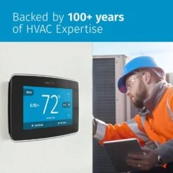 Emerson Sensi Touch 7-day Programmable Wi-Fi Smart Thermostat With Touchscreen Color Display, C-wire Required - Black 26 Emerson Sensi Touch 7-day Programmable Wi-Fi Smart Thermostat With Touchscreen Color Display, C-wire Required - Black -Fire Place Store black emerson programmable thermostats st75 fa 1000