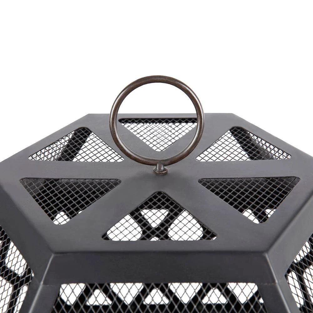 24 In. X 24 In. Hexagon Iron Coal Fire Pit 5 24 In. X 24 In. Hexagon Iron Coal Fire Pit - Image 5