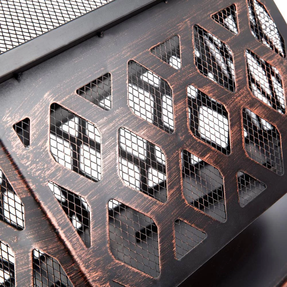 24 In. X 24 In. Hexagon Iron Coal Fire Pit 3 24 In. X 24 In. Hexagon Iron Coal Fire Pit - Image 3