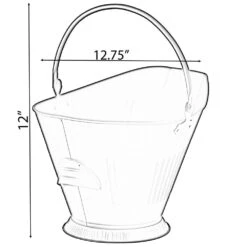 Indoor And Outdoor Black Iron Ash Bucket Use For Fire Pit, Wood Burning Stove, Grill -Fire Place Store black gardenised ash buckets qi004555 1f 1000