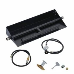 22.5 In. X 6 In. Outdoor Rectangular Carbon Steel Drop In Fire Pit Pan For Natural Gas And Liquid Propane