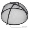 35.4 In. Outdoor Round Carbon Steel Mesh Fire Pit Spark Screen Cover With Hinged Door