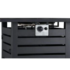 CLIHOME 32 In. Patio Black Square Outdoor Gas Fire Pit With Waterproof Cover, Suitable For The Garden Or Balcony -Fire Place Store black gas fire pits cl bn3610 76 1000