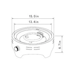 Black 15 In. Propane Gas Tabletop Fire Pit, 40000 BTU Round Steel Outdoor Fire Pit For Living Room Garden Balcony -Fire Place Store black gas fire pits dd 101 e1 1000