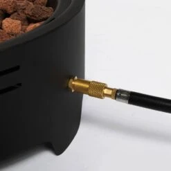 Black 15 In. Propane Gas Tabletop Fire Pit, 40000 BTU Round Steel Outdoor Fire Pit For Living Room Garden Balcony -Fire Place Store black gas fire pits dd 101 fa 1000