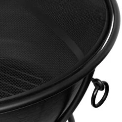 30.00 In. W Black Cast Iron Wood Outdoor Fire Pit With Grate, Cover, And Poker Included -Fire Place Store black hampton bay wood burning fire pits ft 62480 40 1000