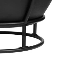 30.00 In. W Black Cast Iron Wood Outdoor Fire Pit With Grate, Cover, And Poker Included -Fire Place Store black hampton bay wood burning fire pits ft 62480 a0 1000