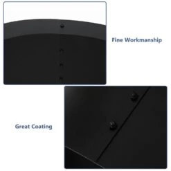 36 In. W X 10 In. H Round Steel Wood Black Fire Pit -Fire Place Store black karl home fire pit kits 782981815827 1f 1000