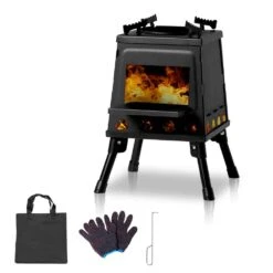 Large Ultra Light-Weight Portable Camping Stove Fire Pit With Carry Case