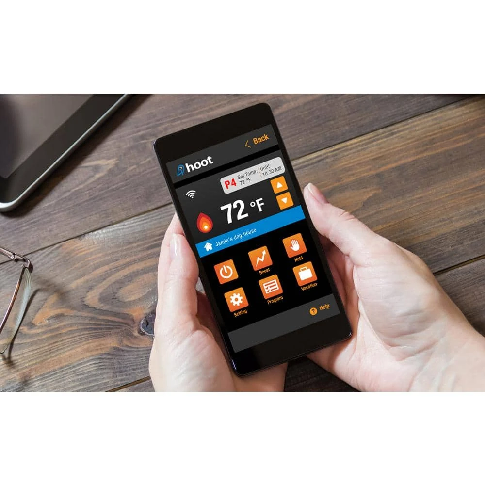 Hoot WiFi Line Voltage Programmable Thermostat, 120/208/240V, Single Pole 2 Hoot WiFi Line Voltage Programmable Thermostat, 120/208/240V, Single Pole - Image 2