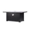 Liheia 52 In. X 35 In. Aluminum Rectangle Propane Fire Pit Table In Black