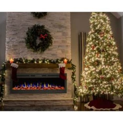 72 In. Electric Fireplace- Wall Mount Or Recessed -Fire Place Store black northwest wall mounted electric fireplaces 80 effv 7 76 1000