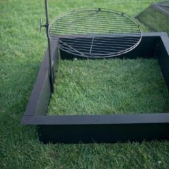 Heavy-Duty 36 In. X 10 In. Square Steel Wood Fire Pit Ring with 2.7 Mm Steel -Fire Place Store black powder coated blue sky outdoor living fire pit covers and accessories ff3636 77 1000
