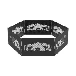 The Zion 36 In. X 12 In. Hexagon Steel Portable Folding Wood Fire Pit Ring With Carrying Bag - Northern Woods 16 The Zion 36 In. X 12 In. Hexagon Steel Portable Folding Wood Fire Pit Ring With Carrying Bag - Northern Woods -Fire Place Store black powder coated blue sky outdoor living fire pit covers and accessories ffr3612nw a0 1000