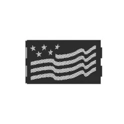 The Zion 36 In. X 12 In. Hexagon Steel Portable Folding Wood Fire Pit Ring With Carrying Bag - Stars And Stripes -Fire Place Store black powder coated blue sky outdoor living fire pit covers and accessories ffr3612sb 77 1000