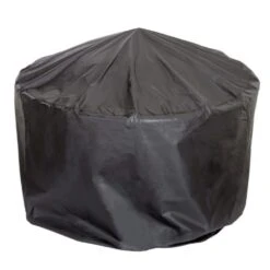 32 In. Steel Round Fire Pit With Spark Screen And Log Poker -Fire Place Store black powder coated steel pure garden wood burning fire pits m150122 4f 1000