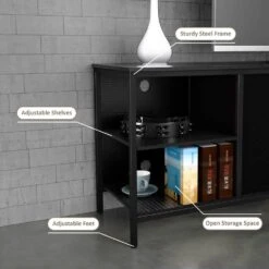 70 In. Electric Fireplace TV Stand With Metal Frame Fits TVs Up To 80 In. 13 Flame Colors, Thermostat, Balck -Fire Place Store black prismaster keeps your home stylish fireplace tv stands tsm36hspm03 44 1000