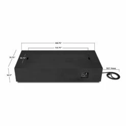 Aegean 70 In. L X 32 In. W Outdoor Rectangular Powder Coated Steel Propane Fire Pit In Black With Lava Rocks -Fire Place Store black real flame gas fire pits c9814lp blk 4f 1000