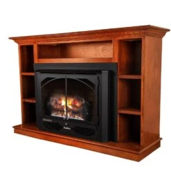 Buck Stove 384 Ventless Gas Fireplace ZC With Blower Natural Gas -Fire Place Store black satin buck stove gas fireplaces nv 3844nat doors 44 1000