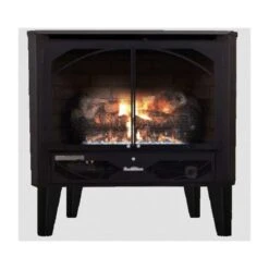 Buck Stove 384 Ventless Gas Fireplace ZC With Blower Natural Gas -Fire Place Store black satin buck stove gas fireplaces nv 3844nat doors 4f 1000
