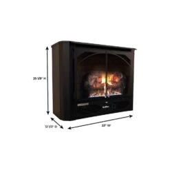 Buck Stove 384 Ventless Gas Fireplace ZC With Blower Natural Gas -Fire Place Store black satin buck stove gas fireplaces nv 3844nat doors c3 1000