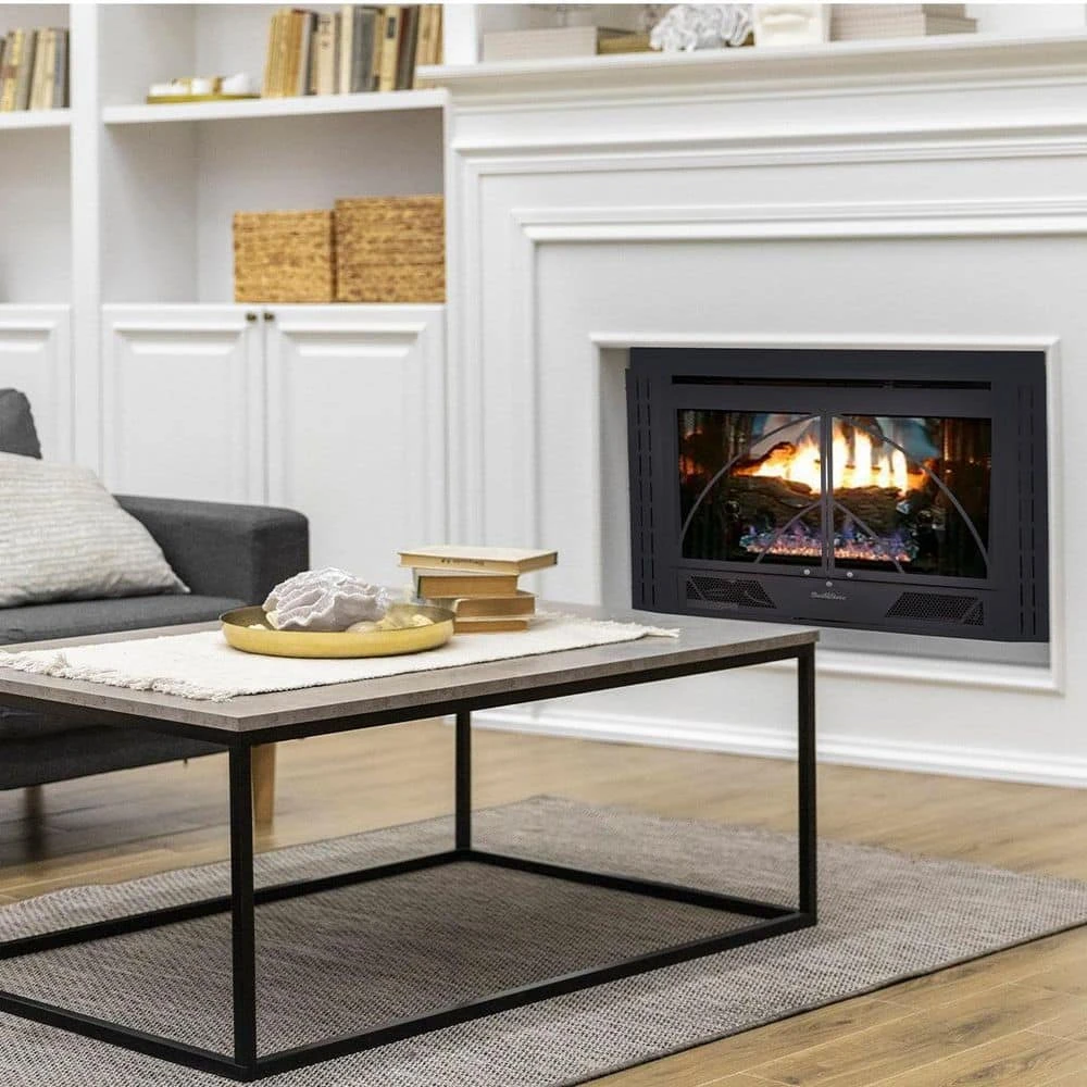 Buck Stove 34-Contemporary 33,000 Btu's Zero-Clearance Unvented Gas Fireplace Insert With Blower For Liquid Propane 4 Buck Stove 34-Contemporary 33,000 Btu's Zero-Clearance Unvented Gas Fireplace Insert With Blower For Liquid Propane - Image 4