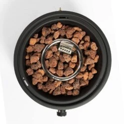 15 In. X 7 In. Round Propane Fire Pit, Portable Camping Fire Pit With Cooking Support Tabletop, Quick Connect Regulator -Fire Place Store black soten rugged tablet llc fire pit kits ml w853135526 44 1000