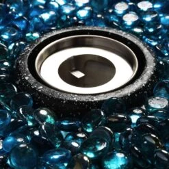 16.30 In. W X 11.00 In. H Concrete Square Bioethanol Or Gel Gas Tabletop Fire Pit In Black -Fire Place Store black staykiwi gas fire pits skaohfp08b 4f 1000